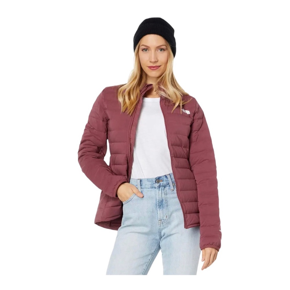 NWT The North Face Bellevue Stretch Down Jacket Wild Ginger Water Repellent Sz M